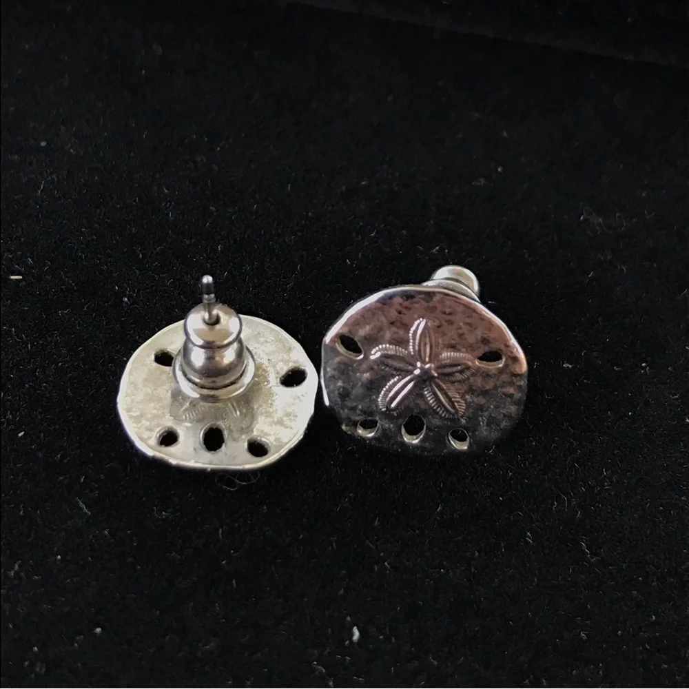Lot of 3 metal vintage earrings-nature inspired designs - Picture 5 of 6